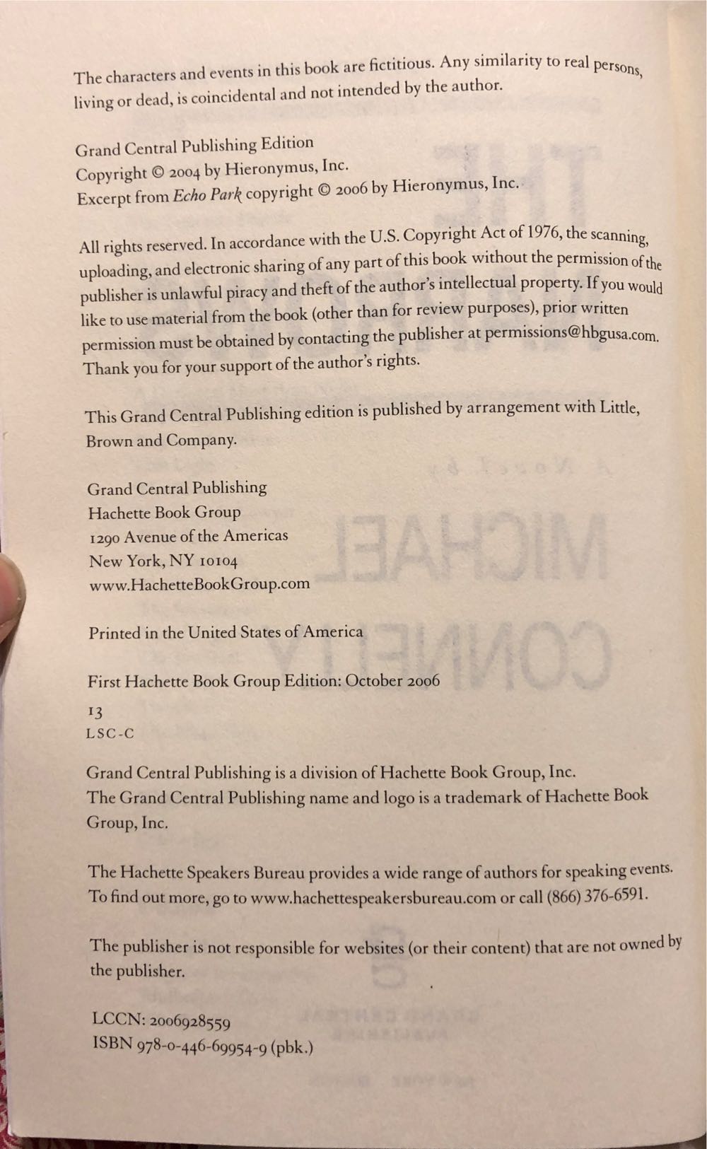 The Narrows - Michael Connelly (Little Brown & Company - Paperback) book collectible [Barcode 9780446699549] - Main Image 3