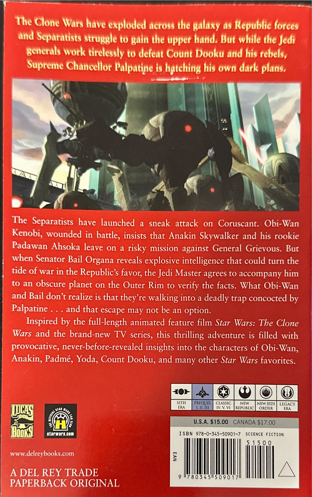 Clone Wars: Wild Space, The - Karen Miller (Lucasbooks - Trade Paperback) book collectible [Barcode 9780345509017] - Main Image 2