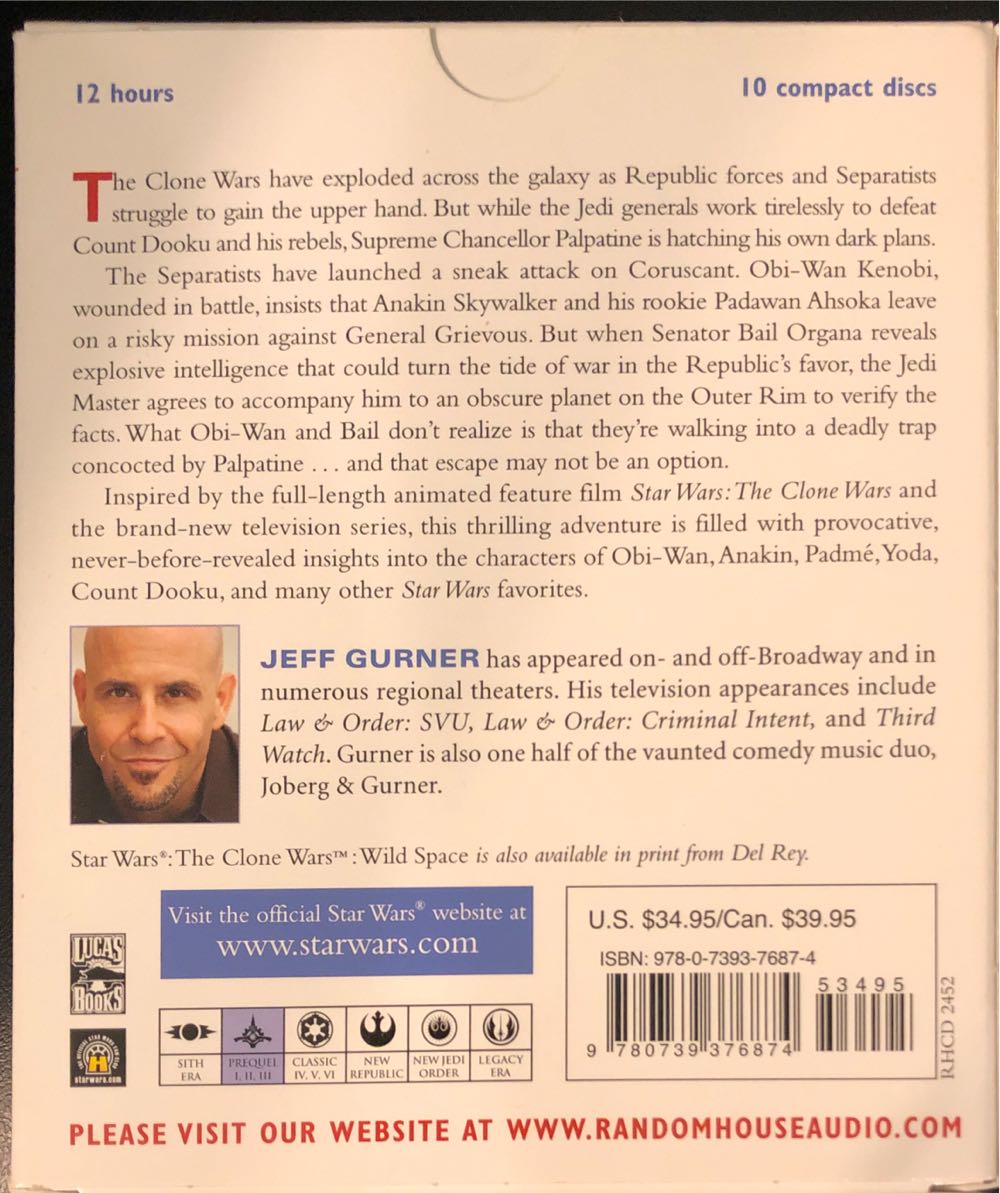 Star Wars: The Clone Wars: Wild Space - Karen Miller (Random House Audio - Audiobook) book collectible [Barcode 9780739376874] - Main Image 2