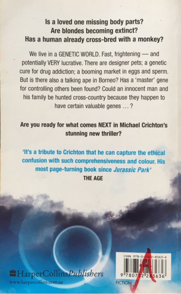 Next - Michael Crichton (Harper Collins - Paperback) book collectible [Barcode 9780732283636] - Main Image 2