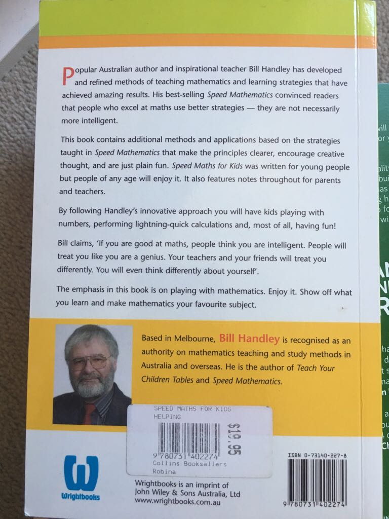 Speed Maths for Kids: Helping Children Achieve Their Full Potential  book collectible [Barcode 9780731402274] - Main Image 2