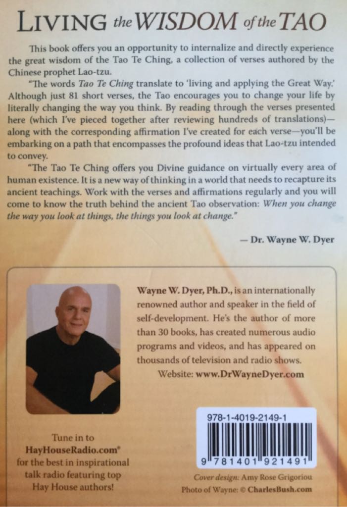 Living the Wisdom of the Tao - Wayne W. Dyer (Hay House, Inc. - Paperback) book collectible [Barcode 9781401921491] - Main Image 2
