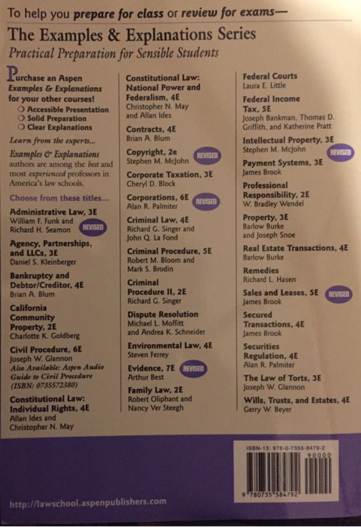 Evidence  (Aspen Publishers Online - Paperback) book collectible [Barcode 9780735584792] - Main Image 2