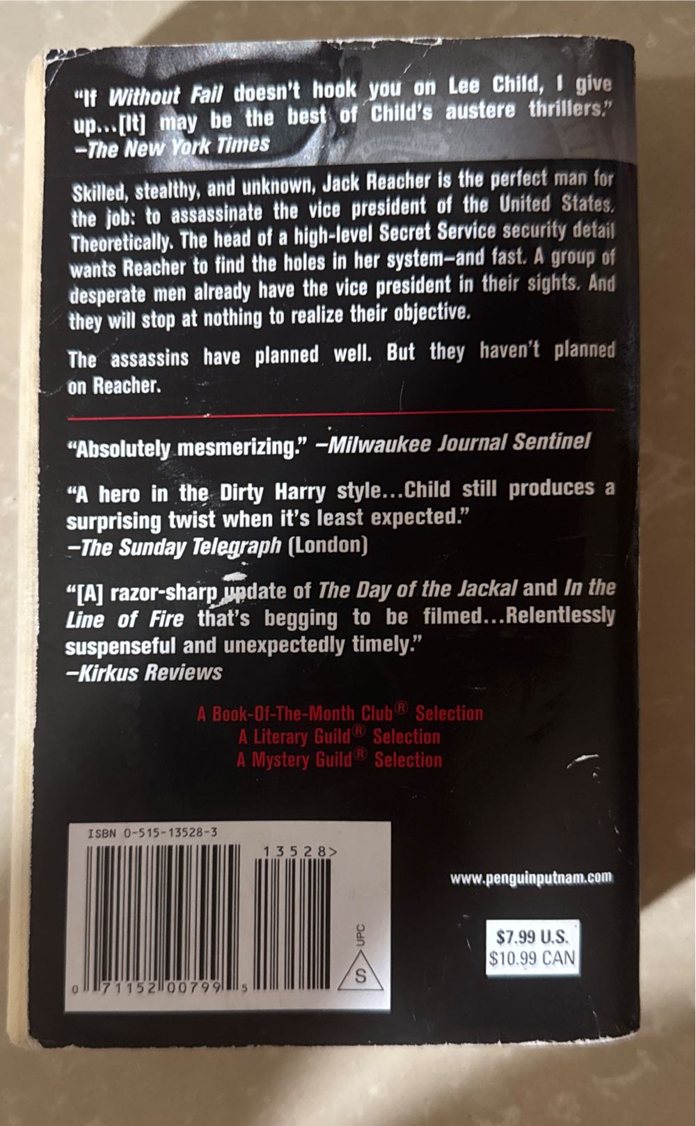 Without Fail - Lee Child (Jove Books - Paperback) book collectible [Barcode 9780515135282] - Main Image 2