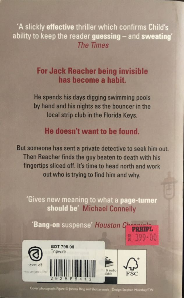 Tripwire - Lee Child (Bantam Books - Paperback) book collectible - Main Image 2