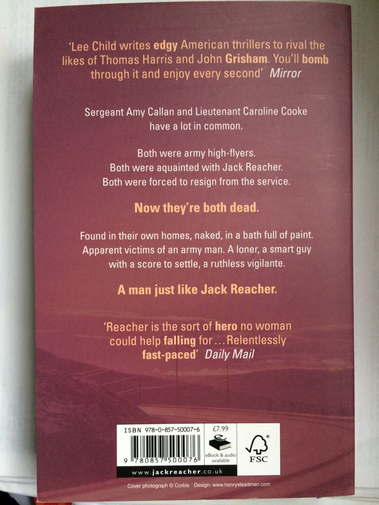 The Visitor - Lee Child (Bantam Books - Paperback) book collectible [Barcode 9780857500076] - Main Image 2