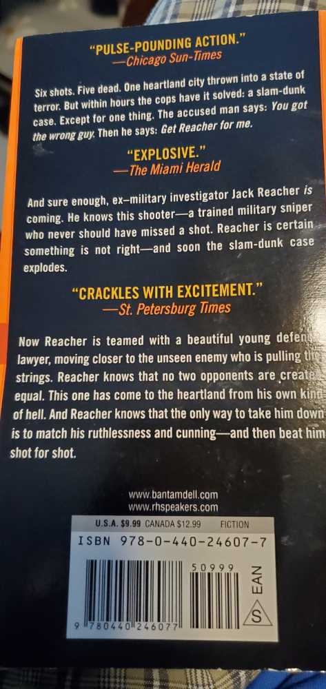 One Shot - Lee Child (Dell - Paperback) book collectible [Barcode 9780440246077] - Main Image 3