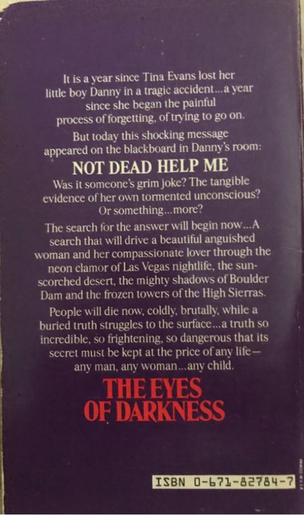 The Eyes Of Darkness - Leigh Nichols (Pocket Books - Paperback) book collectible [Barcode 9780671827847] - Main Image 2