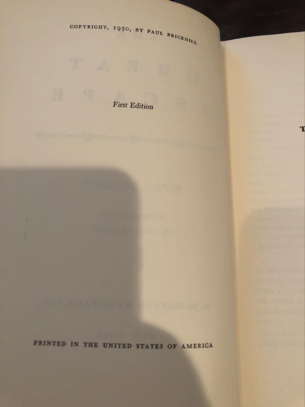 The Great Escape - Paul Brickhill (W. W. Norton & Company, Inc. - Paperback) book collectible [Barcode 9780393325799] - Main Image 2
