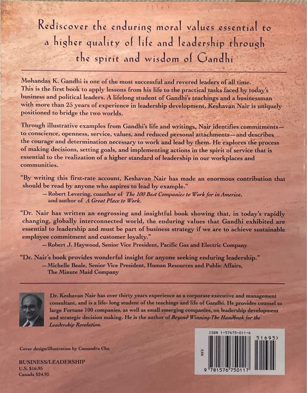 A Higher Standard Of Leadership: Lessons From The Life Of Gandhi - Keshavan Nair (Barrett-Koehler Publishers - Trade Paperback) book collectible [Barcode 9781881052586] - Main Image 2