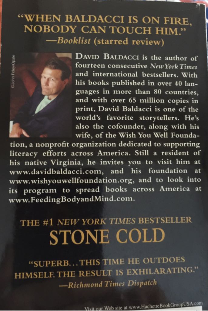 Stone Cold - David Baldacci (- Trade Paperback) book collectible [Barcode 9780446615648] - Main Image 2