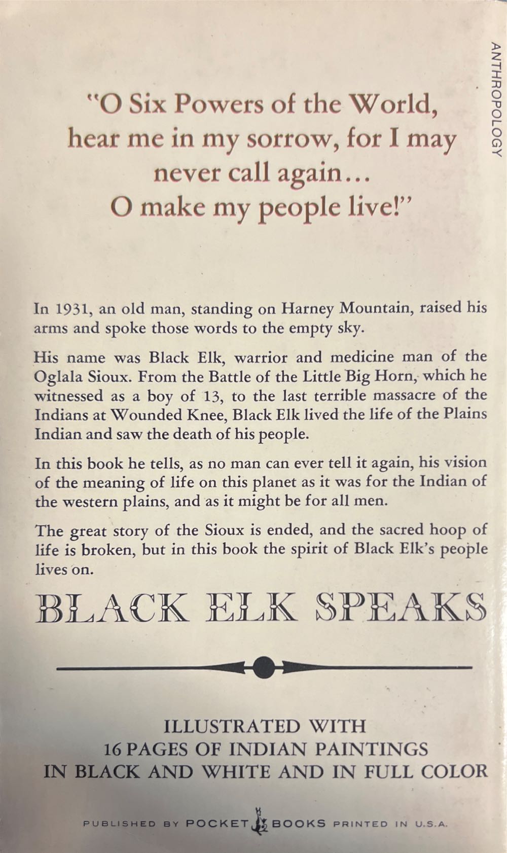 Black Elk Speaks - John Neihardt (Washington Square Press - Paperback) book collectible [Barcode 9780671452216] - Main Image 2