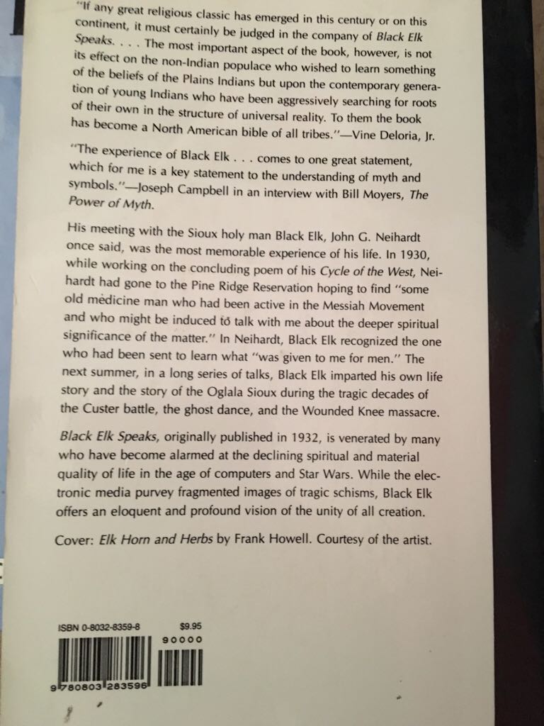 Black Elk Speaks - John Neihardt (U of Nebraska Press - Paperback) book collectible [Barcode 9780803283596] - Main Image 2