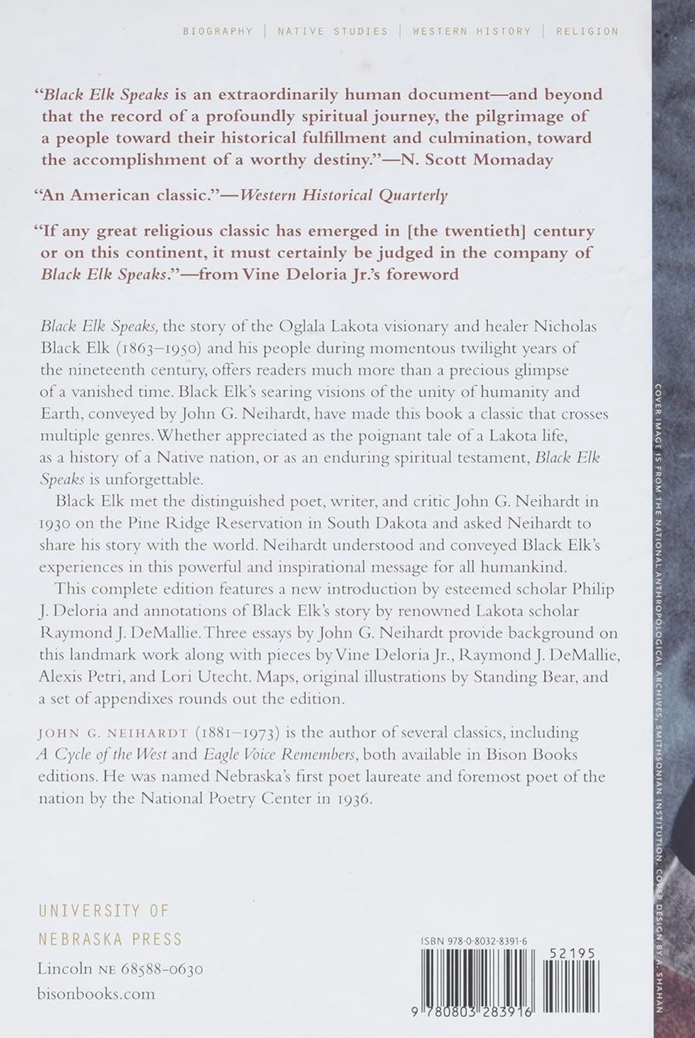 Black Elk Speaks - Black Elk (Bison Books - Hardcover) book collectible [Barcode 9780803283916] - Main Image 3