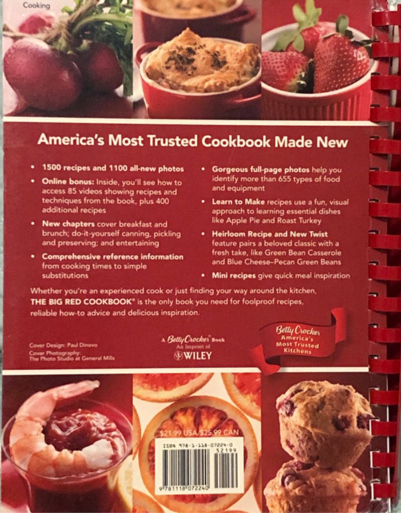 Betty Crocker’s Cookbook - Betty Crocker Editors (John Wiley & Son, Inc. - Spiral Binding) book collectible [Barcode 9781118072240] - Main Image 2