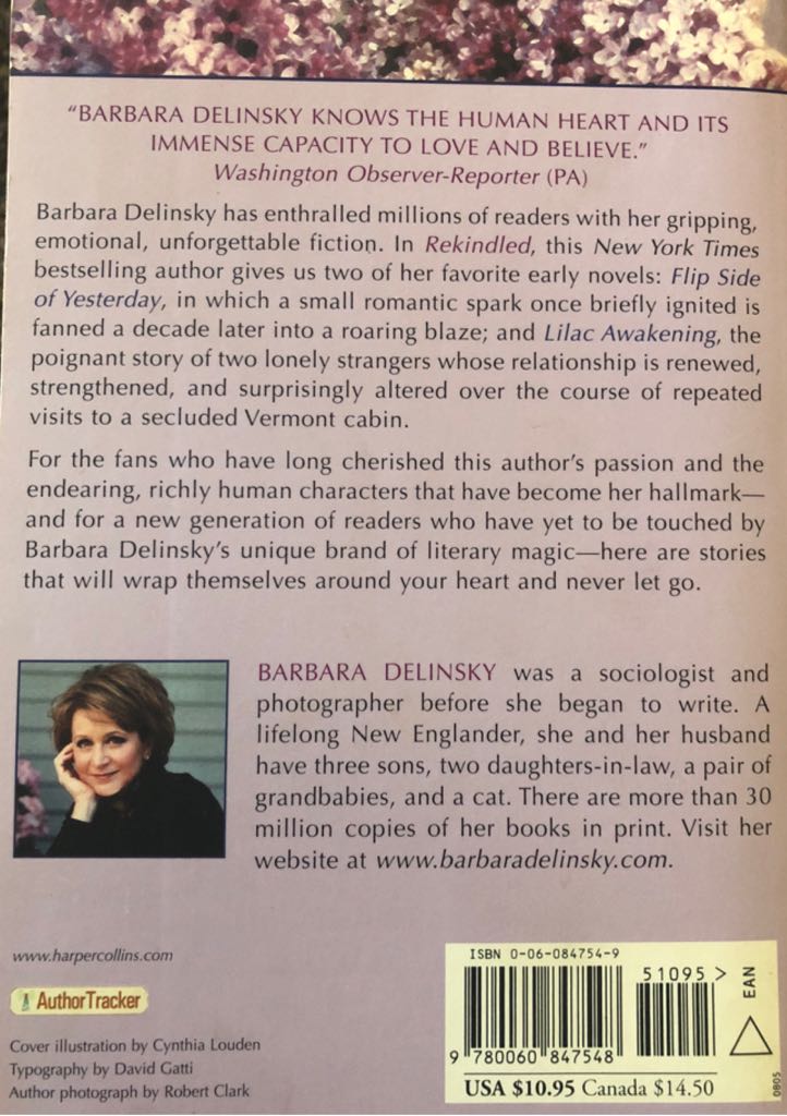 Rekindled - Barbara Delinsky (William Morrow Paperbacks) book collectible [Barcode 9780060847548] - Main Image 2