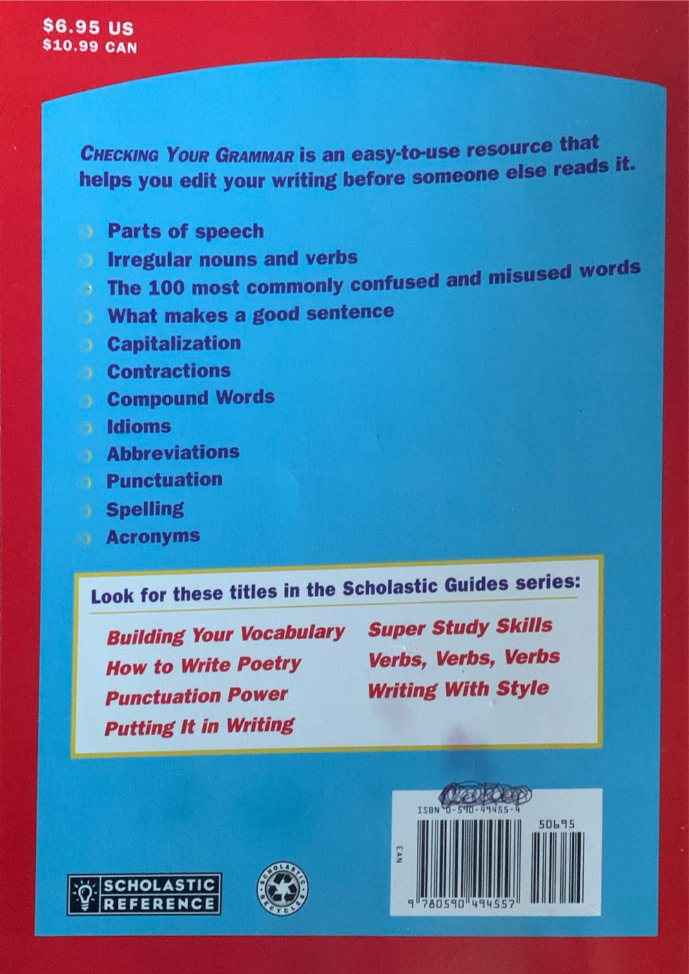 Checking Your Grammar - Marvin Terban (Scholastic Inc - Paperback) book collectible [Barcode 9780590494557] - Main Image 2