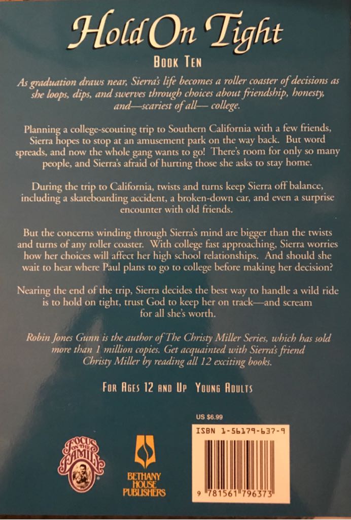 Hold on Tight (The Sierra Jensen Series #10) - Robin Jones Gunn (Focus on the Family - Paperback) book collectible [Barcode 9781561796373] - Main Image 2