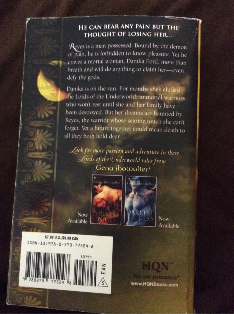 The Darkest Pleasure - Gena Showalter (- Paperback) book collectible [Barcode 9780373775248] - Main Image 2