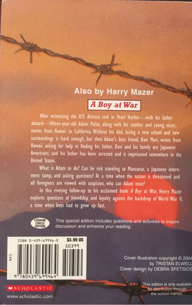 A Boy No More - Harry Mazer (Scholastic Inc. - Paperback) book collectible [Barcode 9780439699464] - Main Image 2