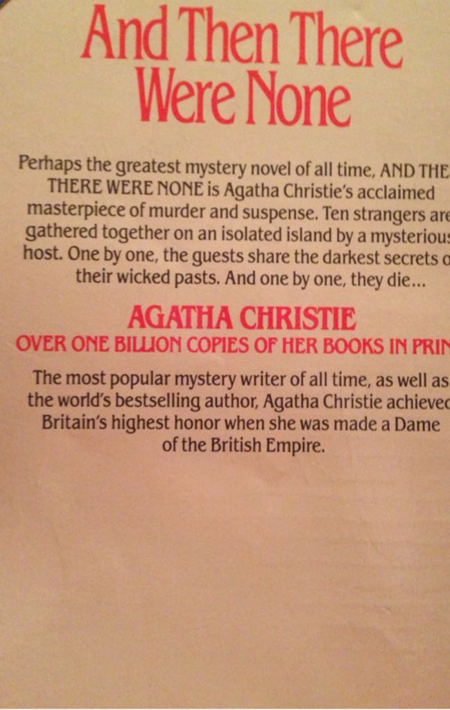 And Then There Were None  - Agatha Christie book collectible - Main Image 2