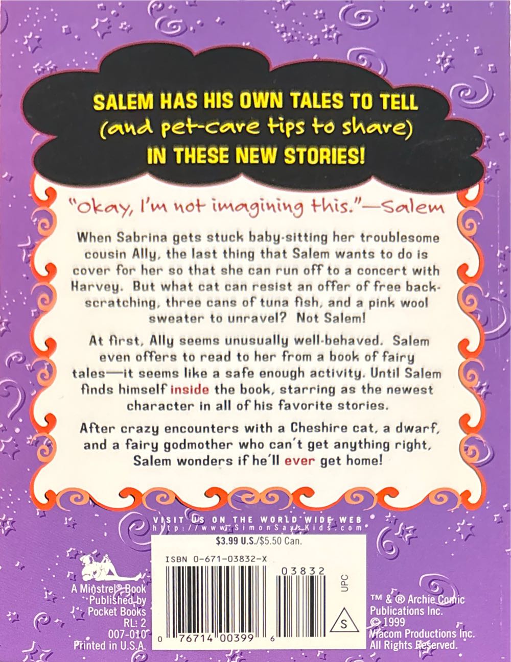 Sabrina The Teenage Witch: Salem’s Tails #9: Happily Ever After - Nancy Krulik (Pocket Books - Paperback) book collectible [Barcode 9780671038328] - Main Image 2