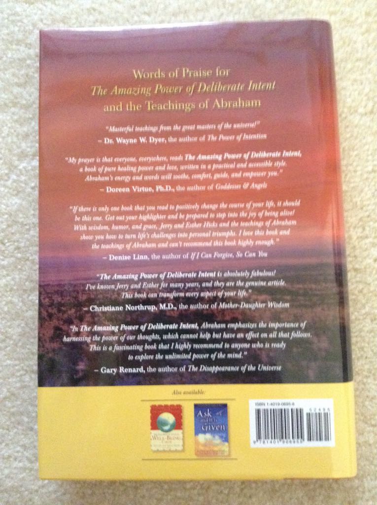 The Amazing Power of Deliberate Intent by Esther Hicks - Hicks Esther (Hay House, Inc.) book collectible [Barcode 9781401906955] - Main Image 2