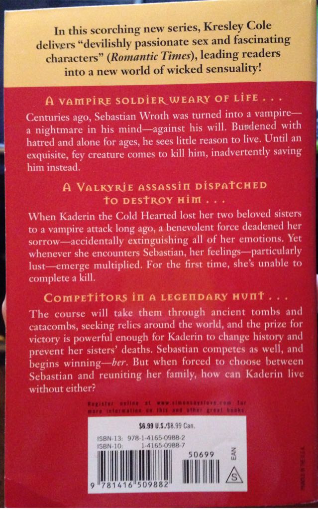 No Rest for the Wicked - Kresley Cole (Pocket Books Romance - Paperback) book collectible [Barcode 9781416509882] - Main Image 2