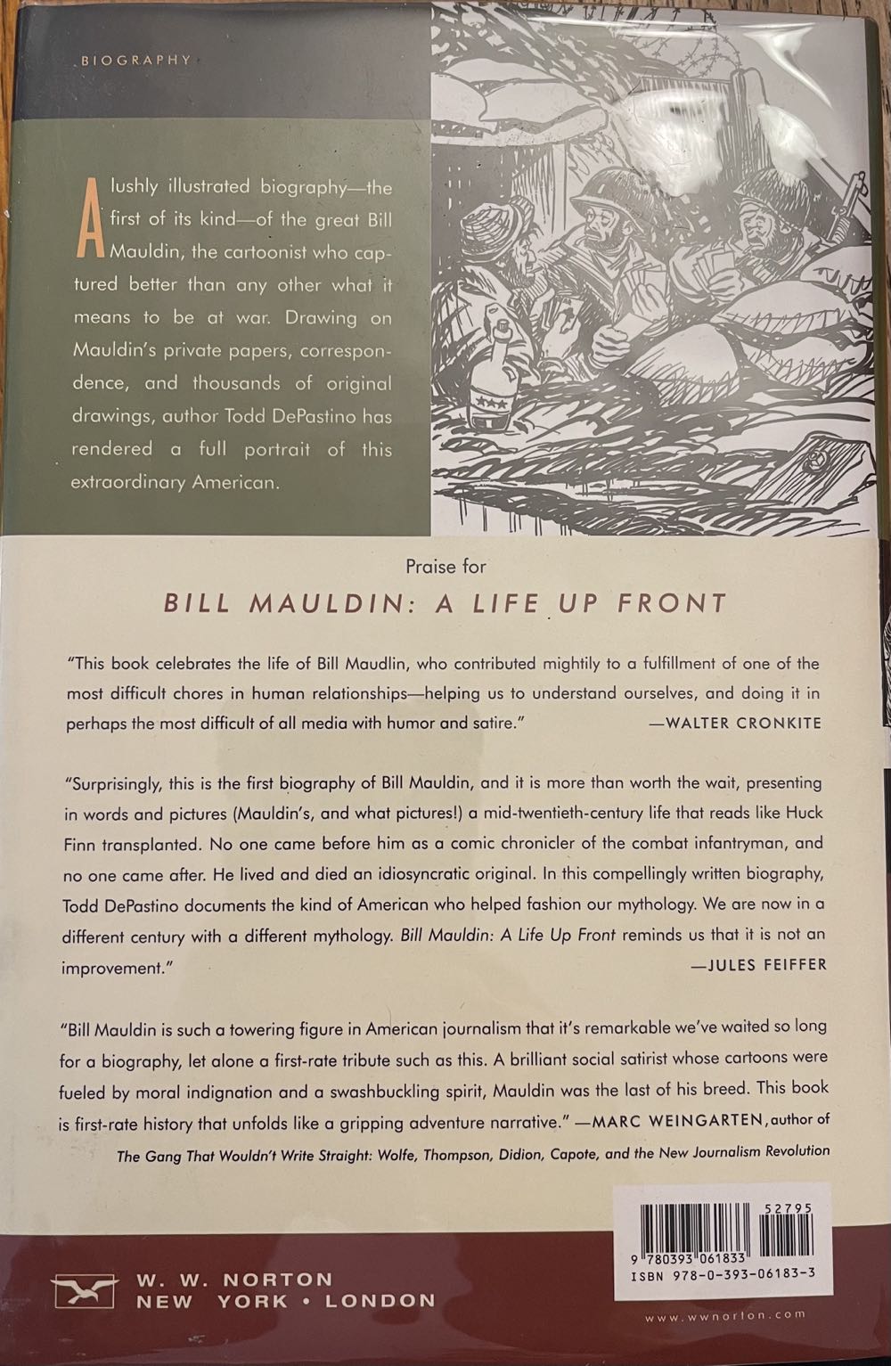 A Life Out Front - Todd DePastino (Hardcover) book collectible [Barcode 9780393061833] - Main Image 2