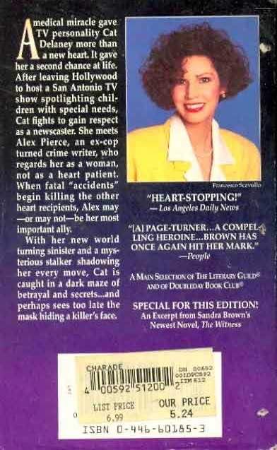 Charade - Sandra Brown (Warner Vision Books - Paperback) book collectible [Barcode 9780446601856] - Main Image 2