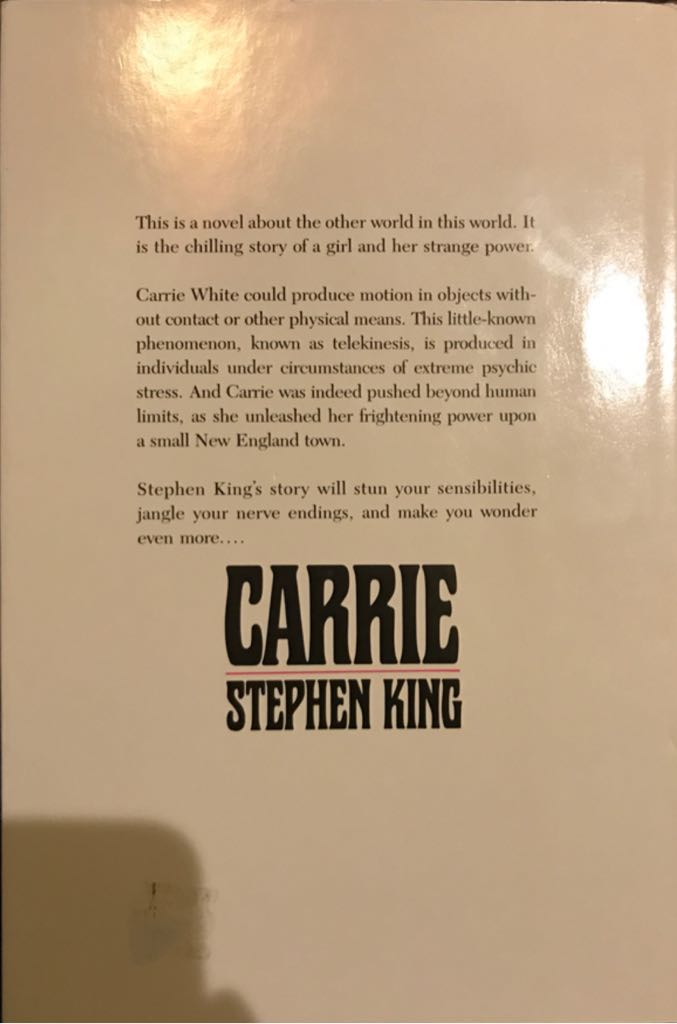 Carrie - Stephen King (Doubleday - Hardcover) book collectible [Barcode 9780385086950] - Main Image 2