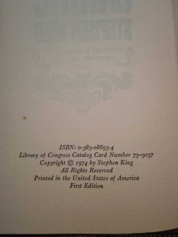 Carrie - Stephen King (Doubleday - Hardcover) book collectible [Barcode 9780450018626] - Main Image 3