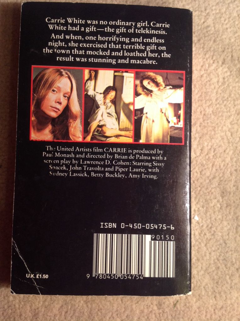 Carrie - Stephen King (BCA London - Paperback) book collectible [Barcode 9780450054754] - Main Image 2