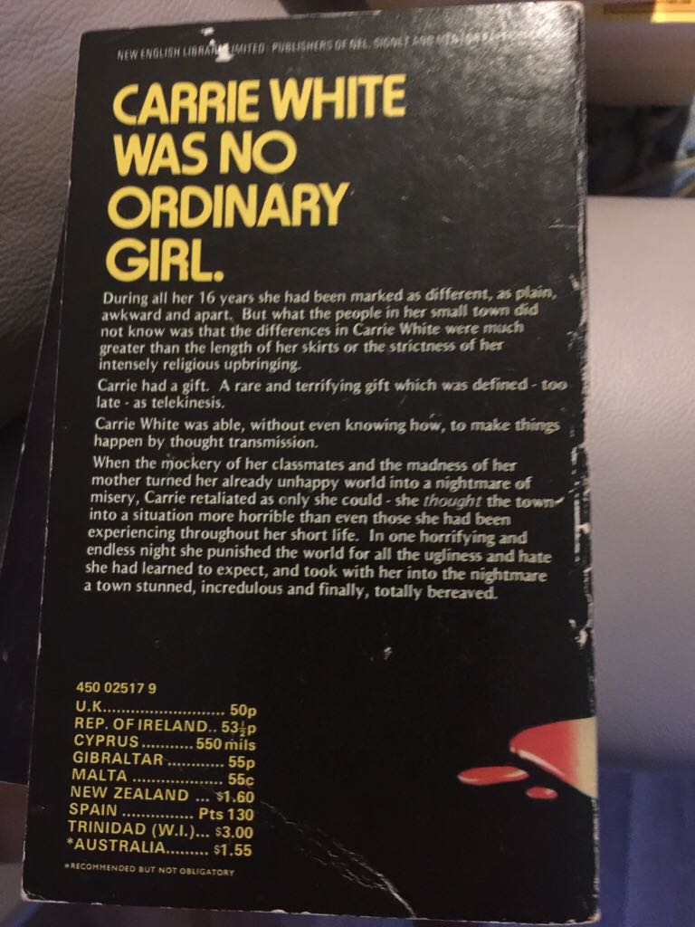 Carrie - Stephen King (New English Library - Paperback) book collectible [Barcode 9780451135483] - Main Image 2