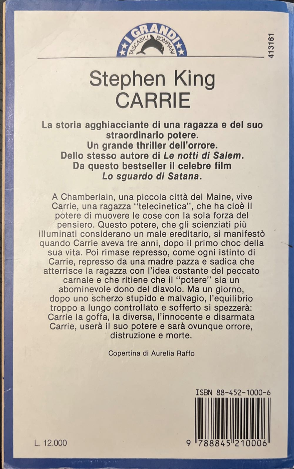 Carrie - Stephen King (I Grandi Tascabili Bompiani - Paperback) book collectible [Barcode 9788845210006] - Main Image 2