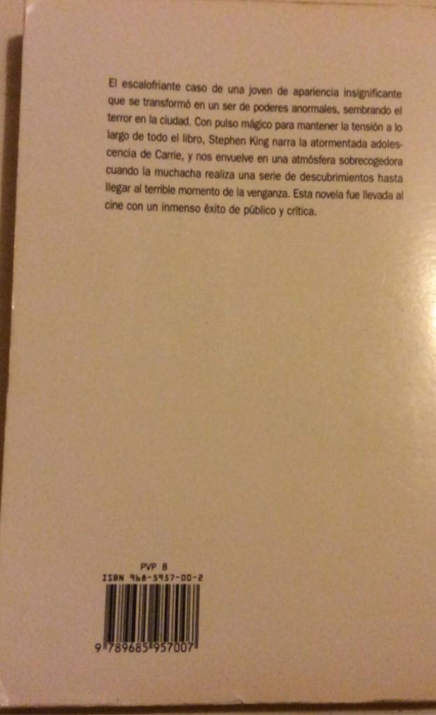 Carrie  book collectible [Barcode 9789685957007] - Main Image 2