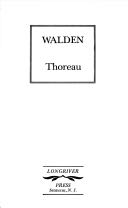 Walden - Henry David Thoreau book collectible [Barcode 9780890090787] - Main Image 1
