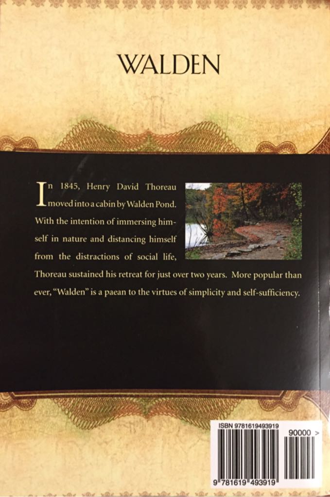 Walden - Henry David Thoreau (Paperback) book collectible [Barcode 9781619493919] - Main Image 2