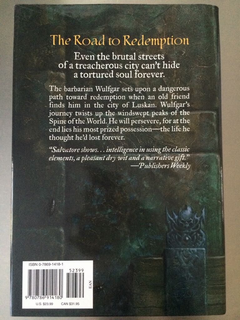 Spine Of The World, The - R. A. Salvatore (Wizards of the Coast - Hardcover) book collectible [Barcode 9780786914180] - Main Image 2