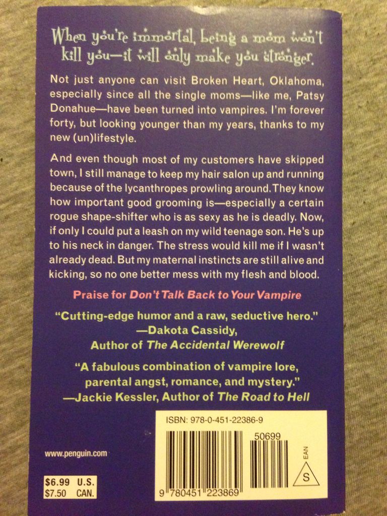 Because Your Vampire Said So - Michele Bardsley (Signet Eclipse Paranormal Romance - Paperback) book collectible [Barcode 9780451223869] - Main Image 2