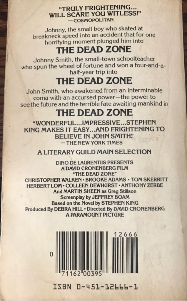 The Dead Zone - Stephen King (Signet - Paperback) book collectible [Barcode 9780451126665] - Main Image 2