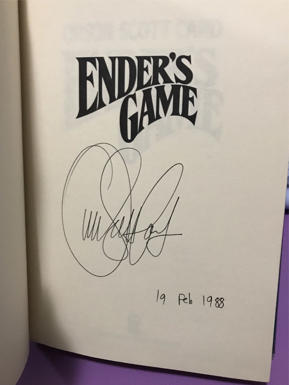 Enders Game - Scott Card book collectible - Main Image 2