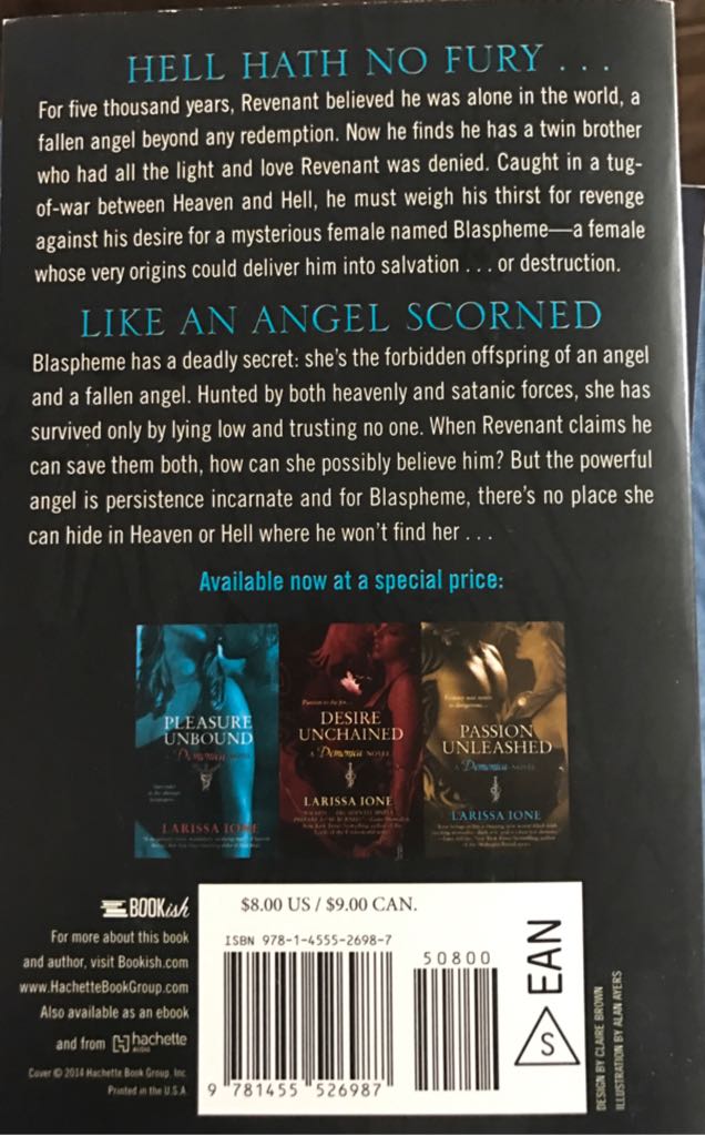 Revenant - Larissa Ione (Grand Central Publishing - Paperback) book collectible [Barcode 9781455526987] - Main Image 2