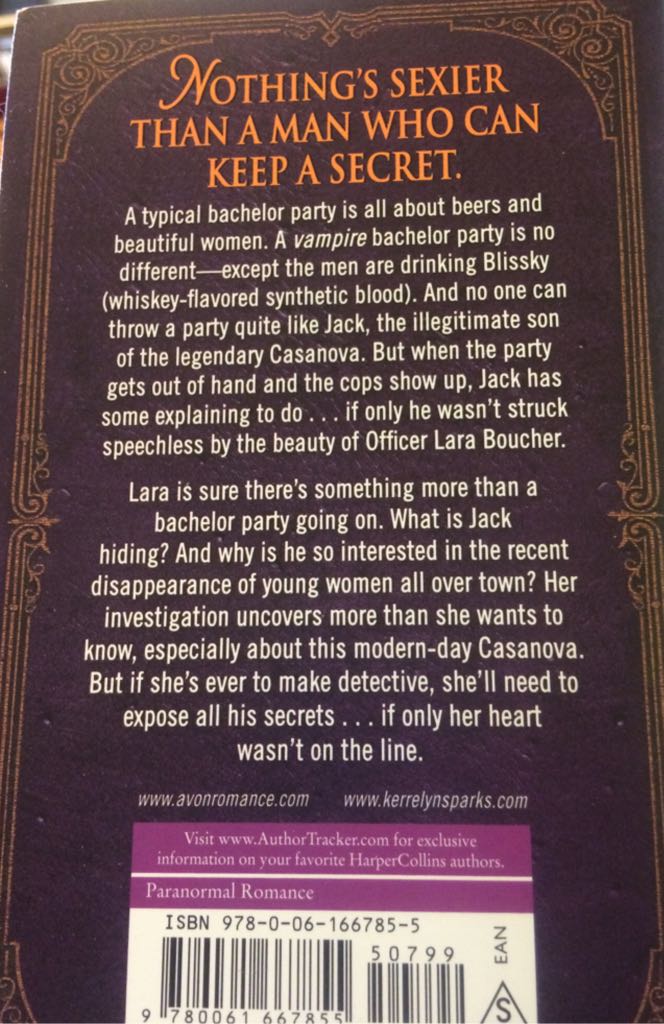 Secret Life Of A Vampire - Kerrelyn Sparks (Avon - Paperback) book collectible [Barcode 9780061667855] - Main Image 2