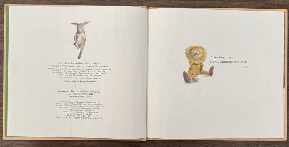 The Velveteen Rabbit - Margery Williams (Alfred A. Knopf Publishers - Hardcover) book collectible [Barcode 9780394877129] - Main Image 3