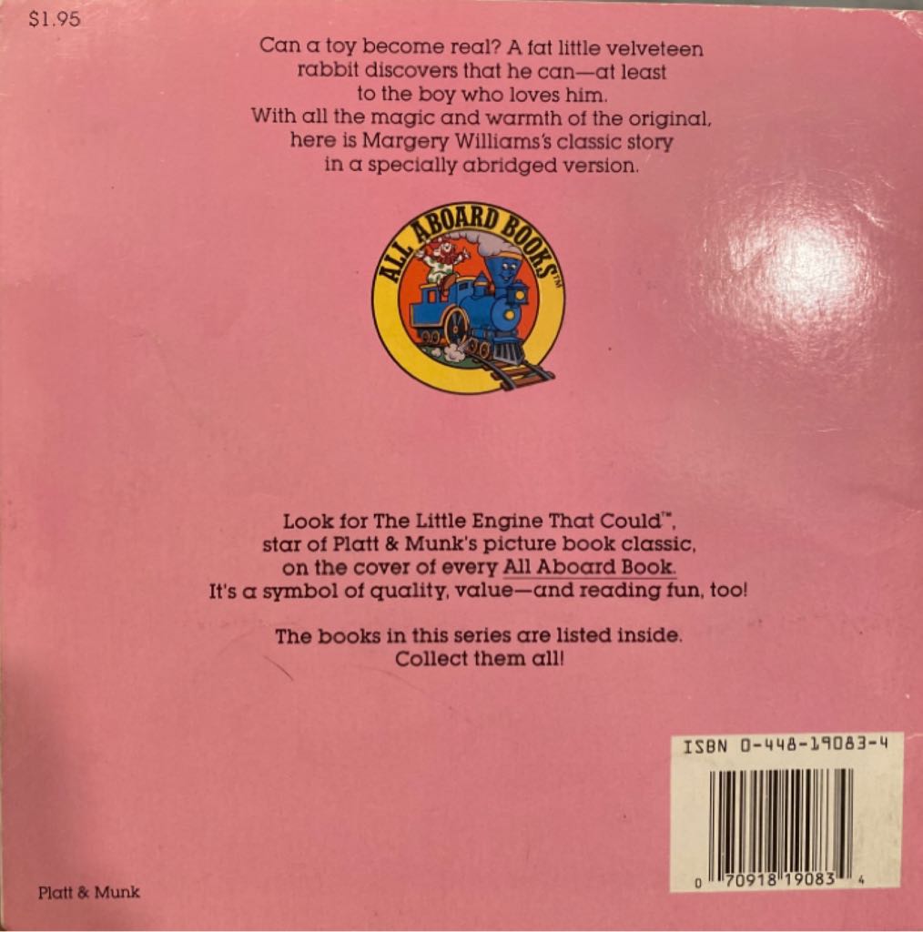 The Velveteen Rabbit - Margery Williams (Putnam Juvenile - Paperback) book collectible [Barcode 9780448190839] - Main Image 2