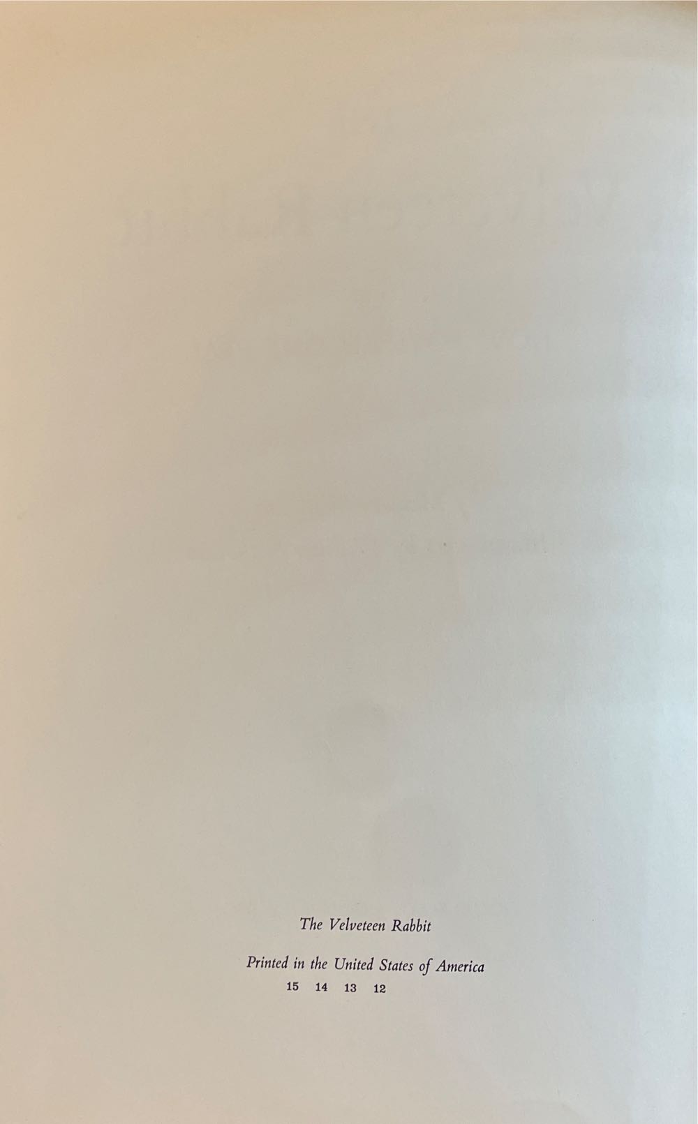 The Velveteen Rabbit - Margery Williams (Doubleday & Company, Inc.  - Hardcover) book collectible - Main Image 3