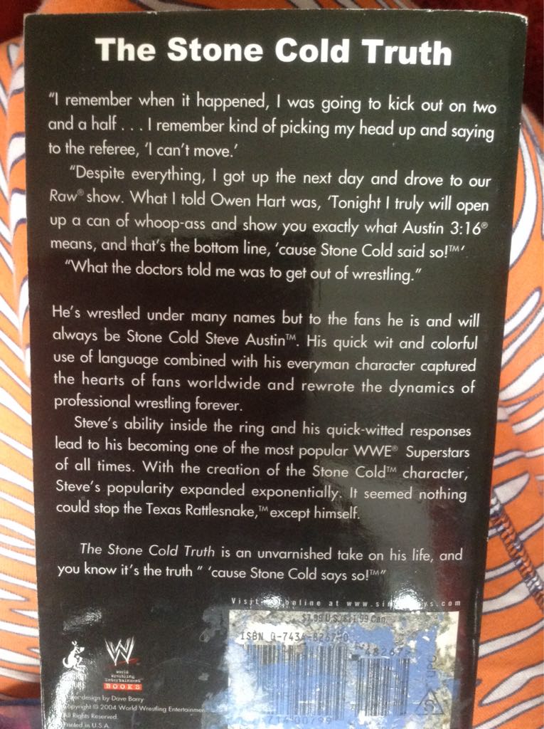 The Stone Cold Truth: Stone Cold Steve Austin - Dennis Brent (WWE Books - Paperback) book collectible [Barcode 9780743482677] - Main Image 2