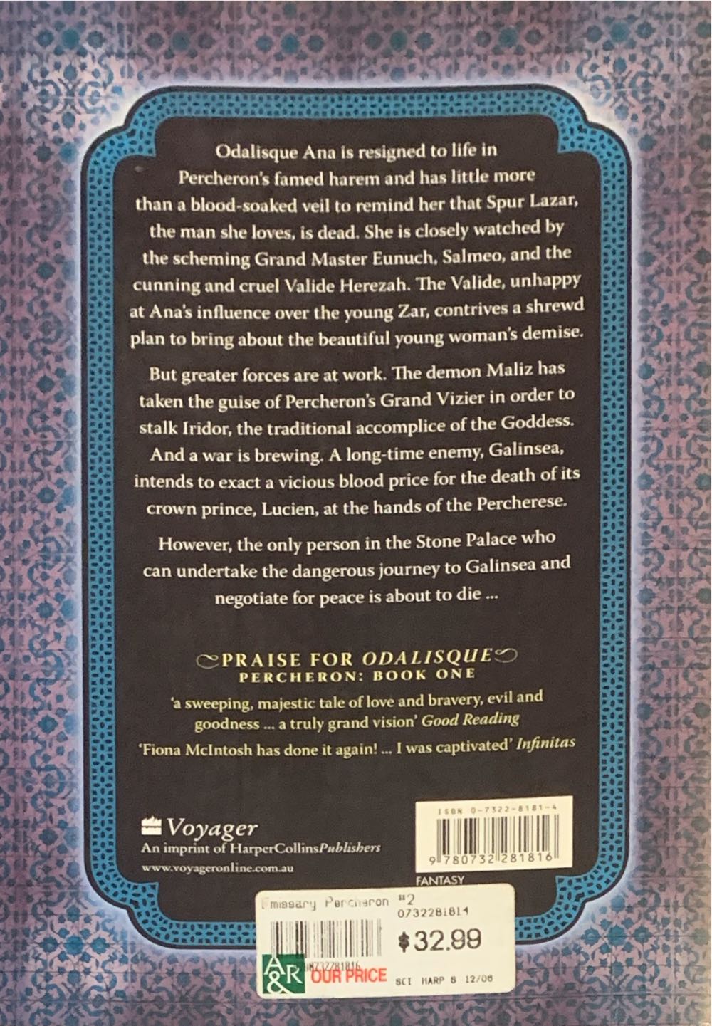 Emissary - Fiona McIntosh (Voyager - Trade Paperback) book collectible [Barcode 9780732281816] - Main Image 2