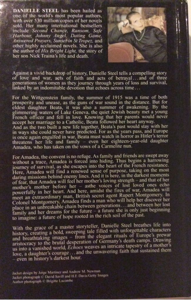 Echoes - Danielle Steel (Bantam Press) book collectible [Barcode 9781920798512] - Main Image 2